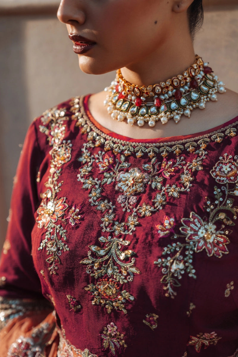 EMBROIDERED SILK - FW25-005 - UNSTITCHED