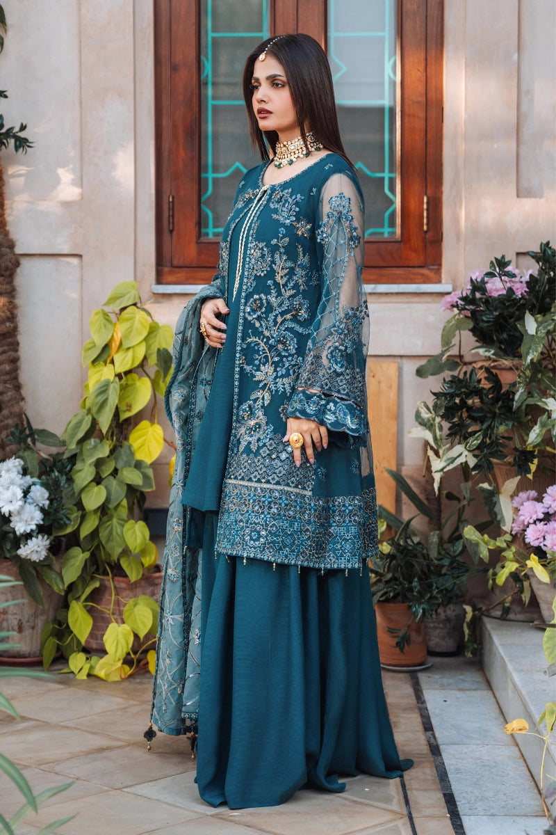 EMBROIDERED NET - FW25-002 - UNSTITCHED