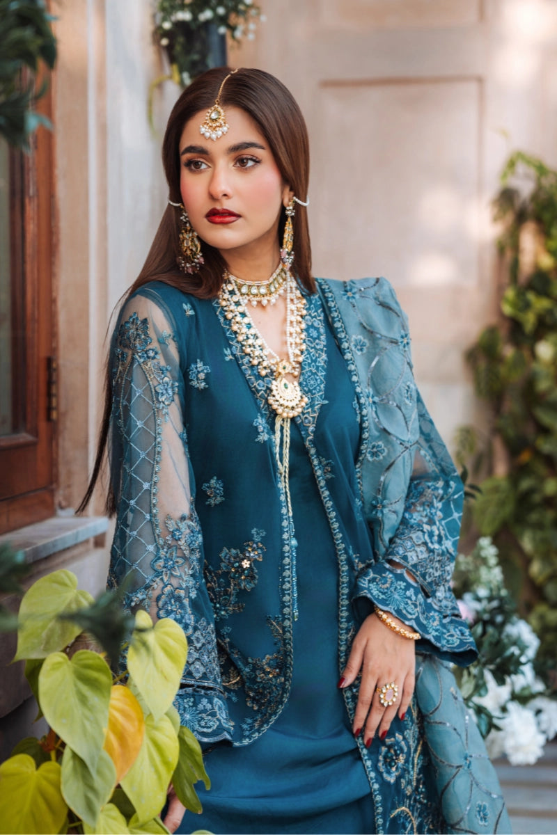 EMBROIDERED NET - FW25-002 - UNSTITCHED