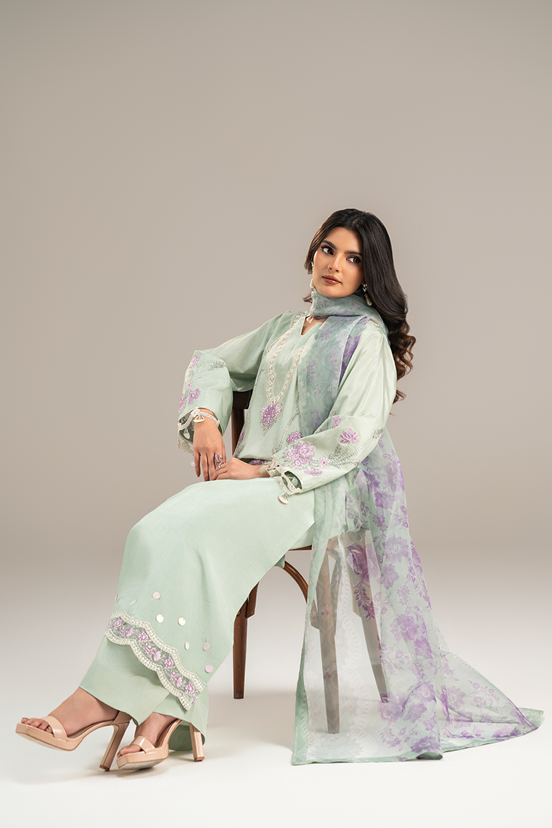Embroidered Silk Pret - 26-03 - Ready to Wear