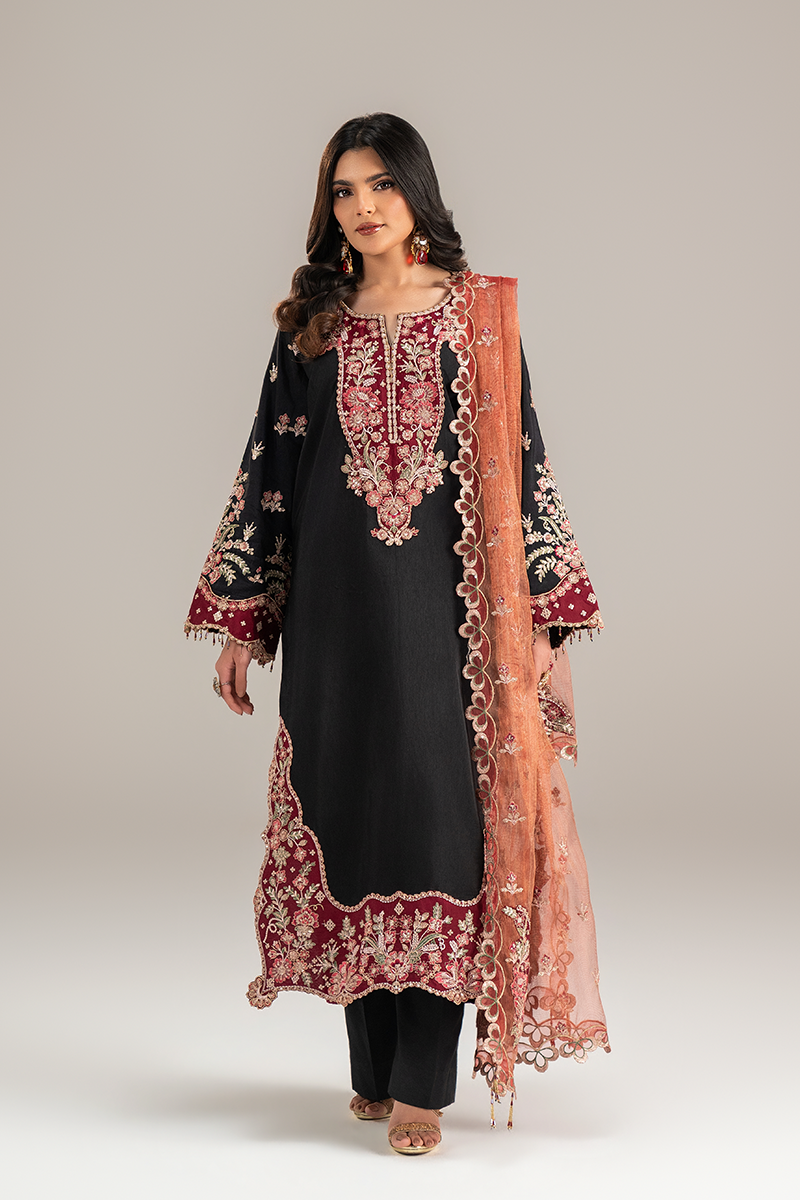 EMBROIDERED SILK - 26 - 01 - Unstitched