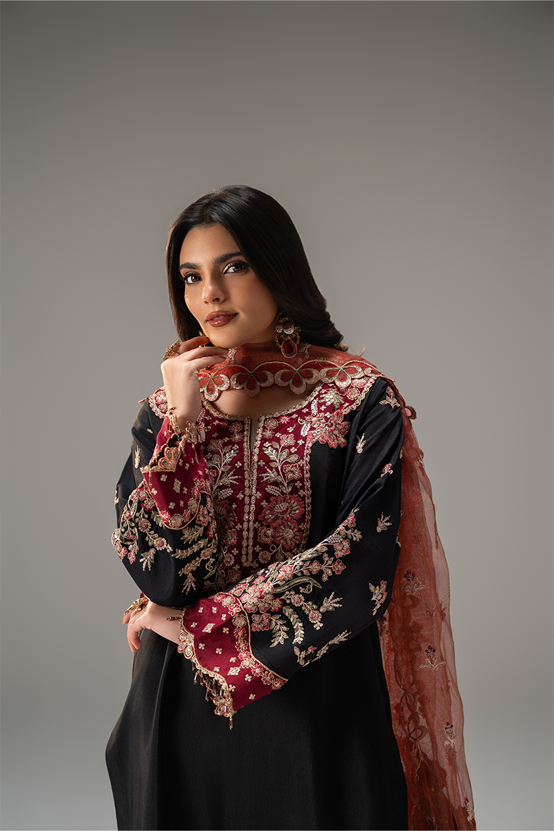 EMBROIDERED SILK - 26 - 01 - Unstitched