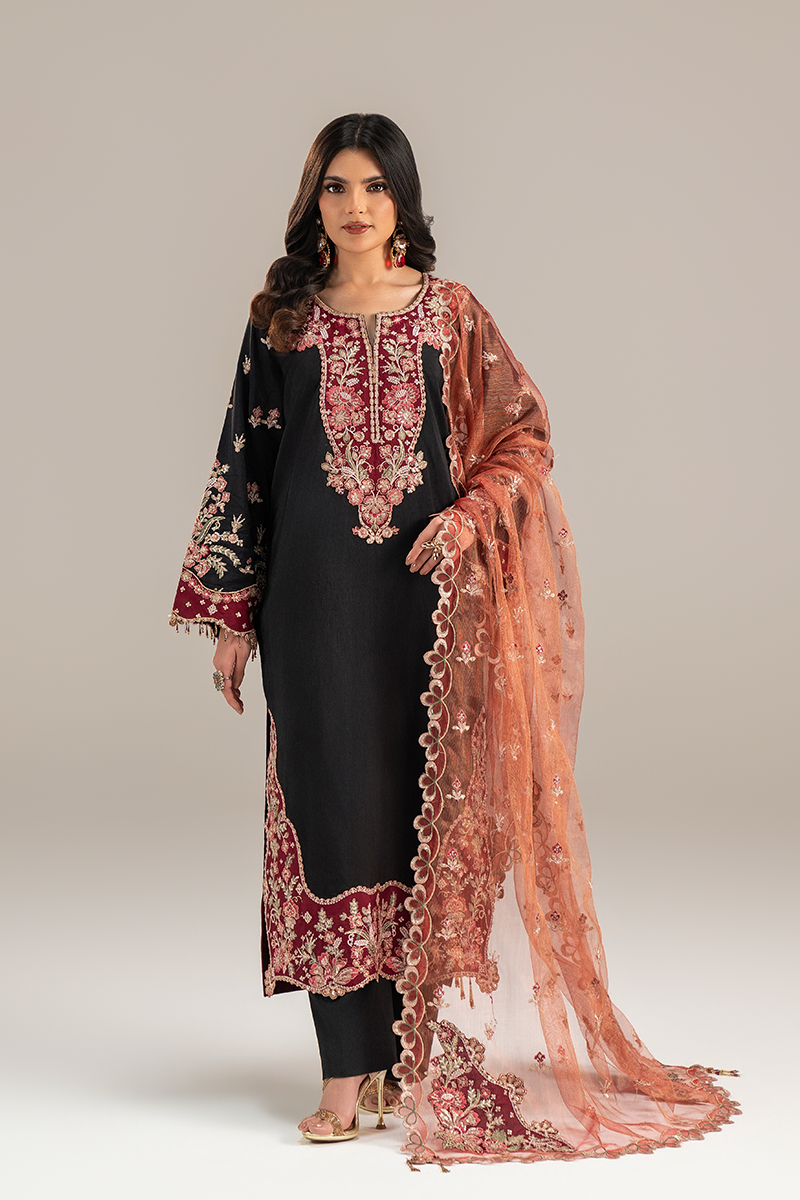 EMBROIDERED SILK - 26 - 01 - Unstitched