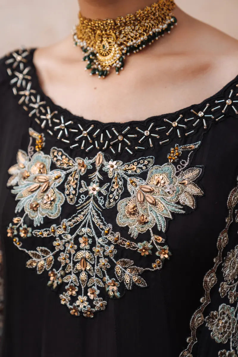 EMBROIDERED CHIFFON - FW25-006 - UNSTITCHED